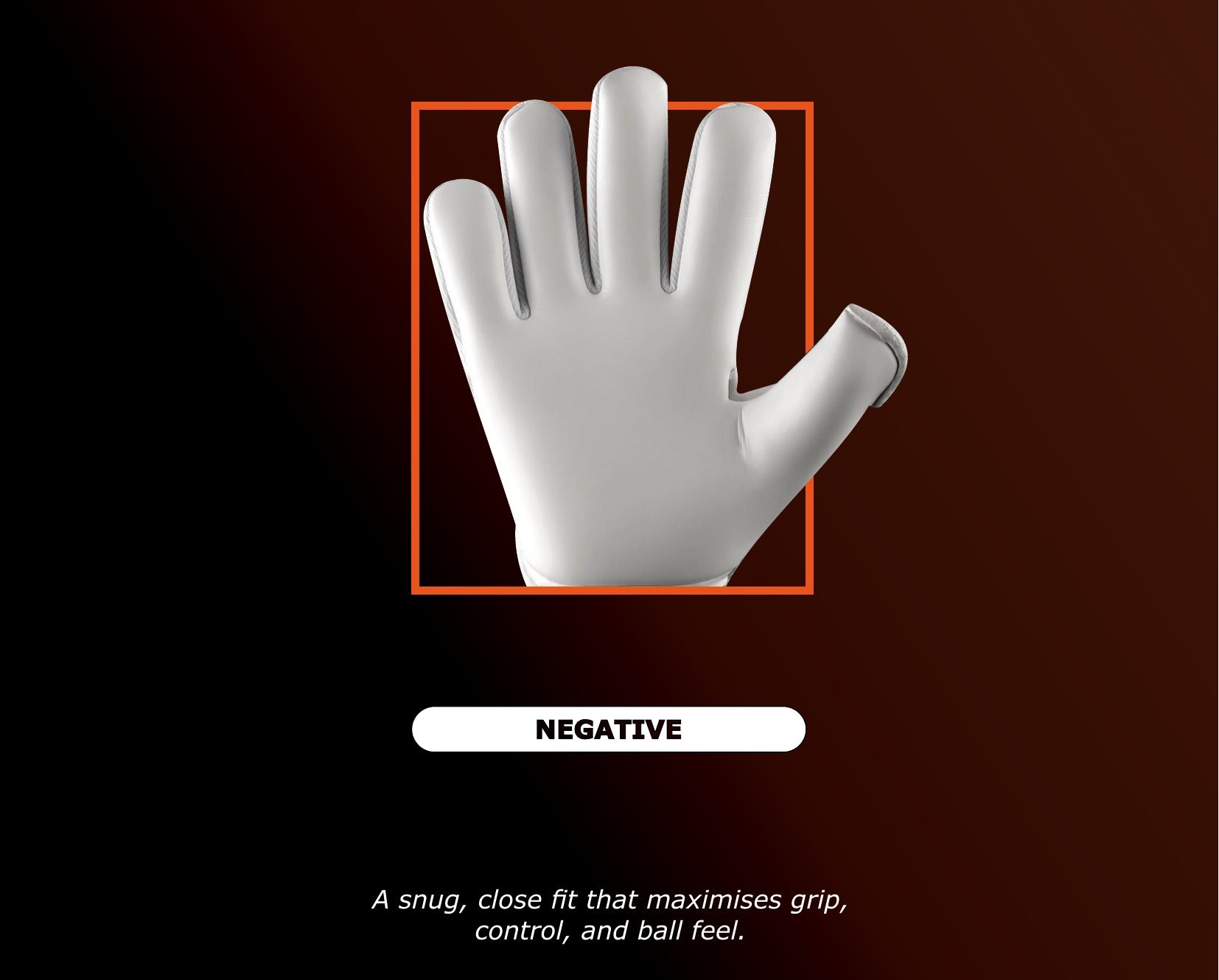 Negative cut glove